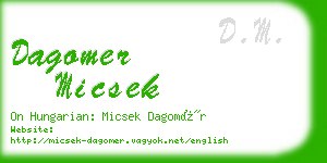 dagomer micsek business card